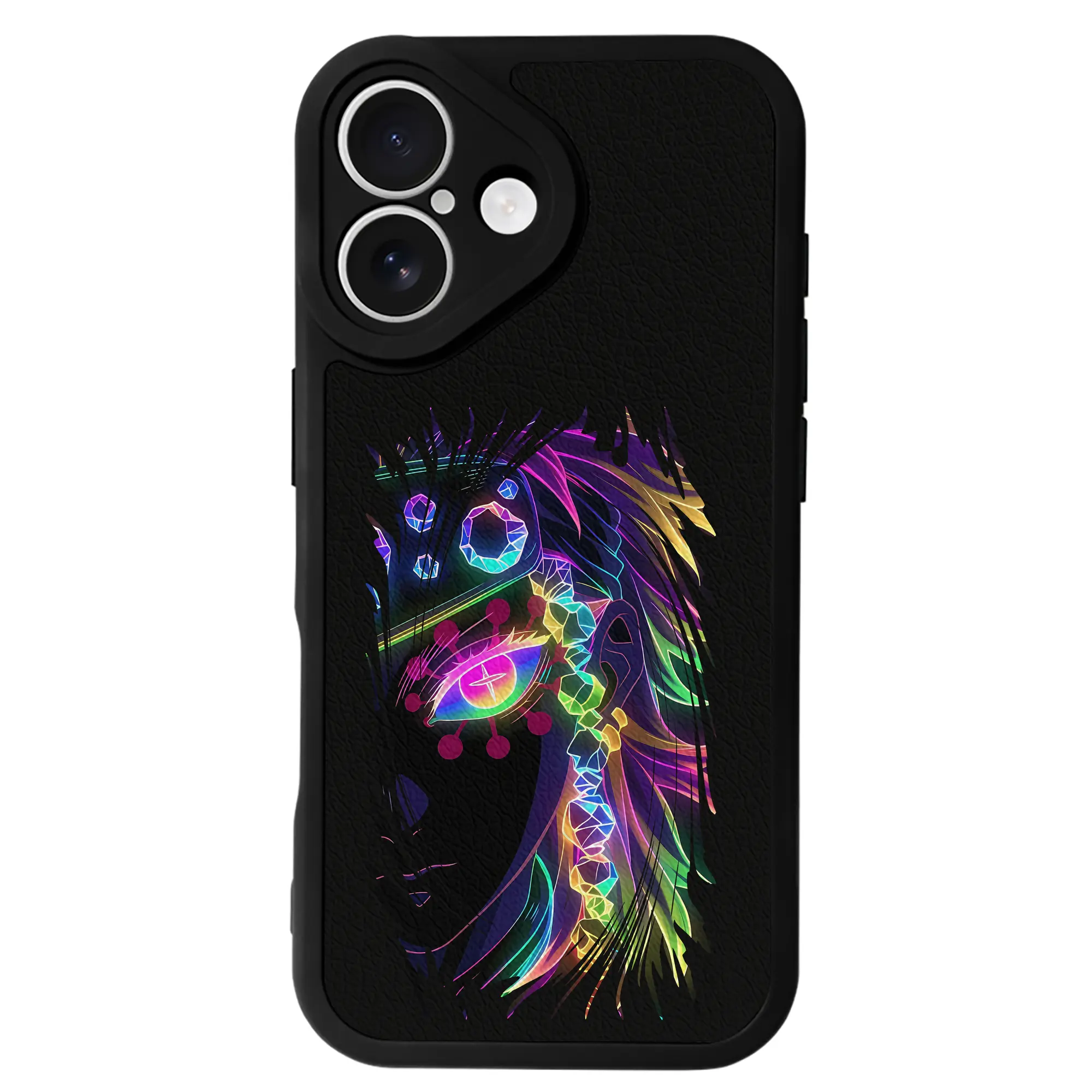 鬼滅の刃 グッズ,宇髄 天元 - IPhone 16シリーズ対応 ・ シリコンスマホケース ・ レザー調 ・ 高精度フィット ・ 耐衝撃 ・ ワイヤレス充電対応 ・ 精密カット